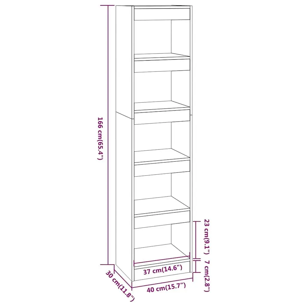 Book Cabinet Room Divider Black Bookshelf Storage Organiser Hallway Living Space