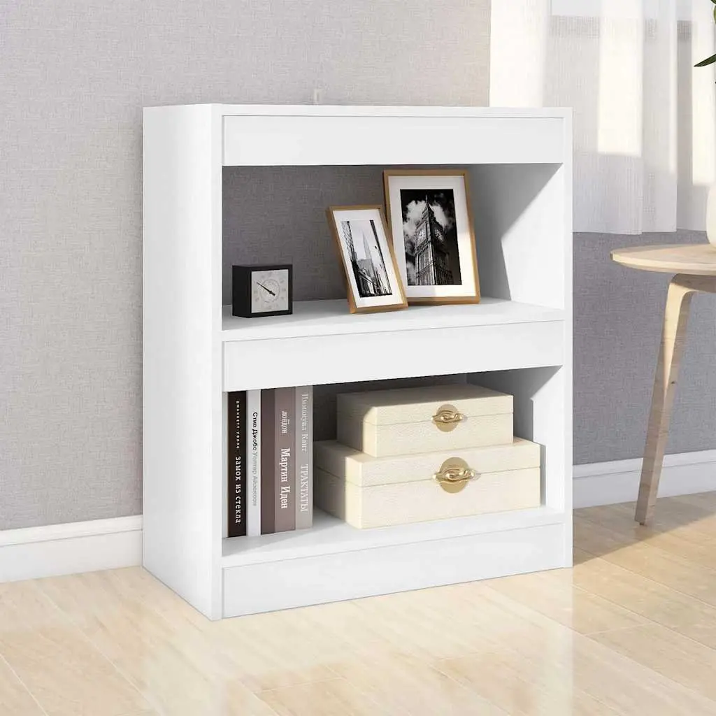 Bookcase Storage Unit Room Divider White 60cm x 30cm x 72cm