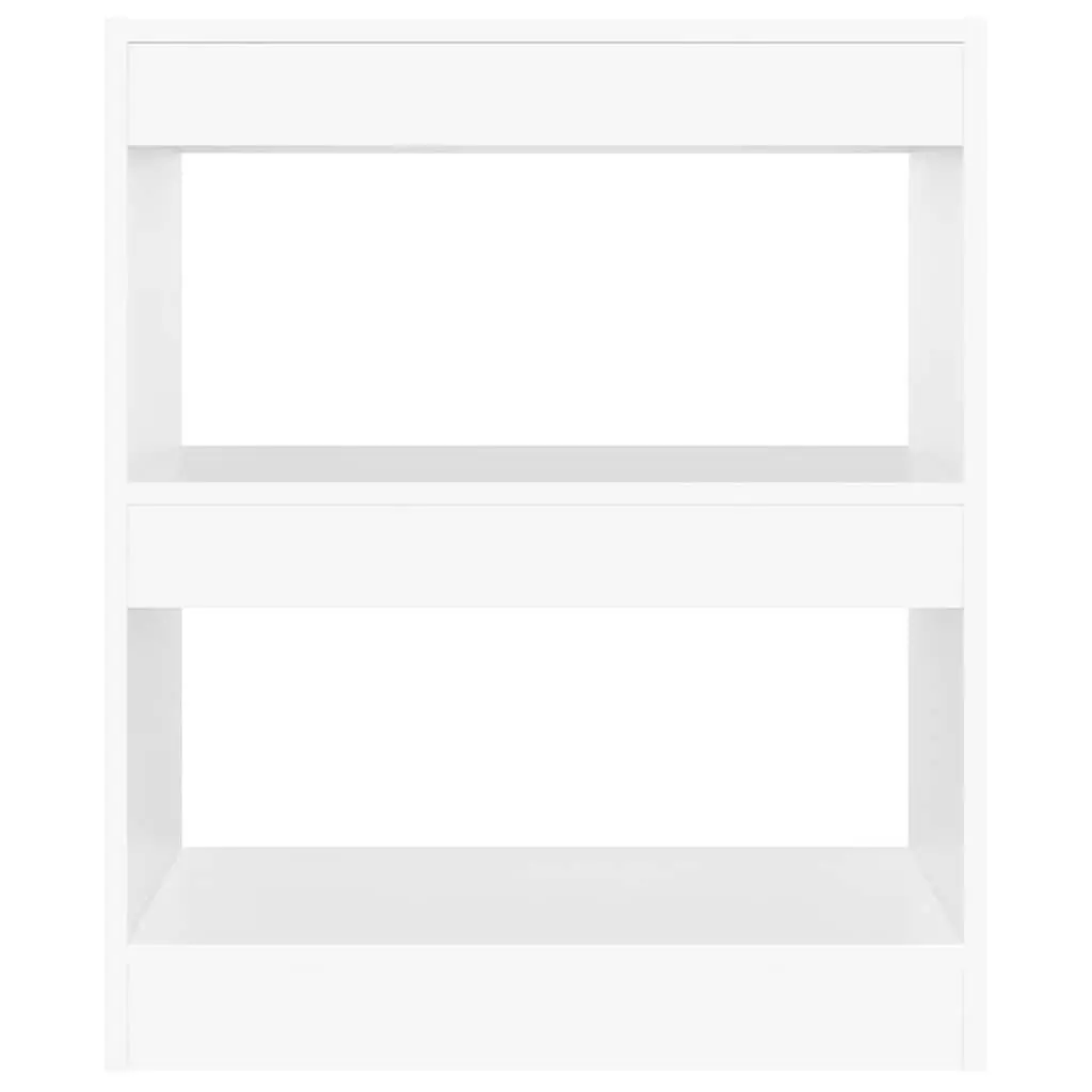 Bookcase Storage Unit Room Divider White 60cm x 30cm x 72cm