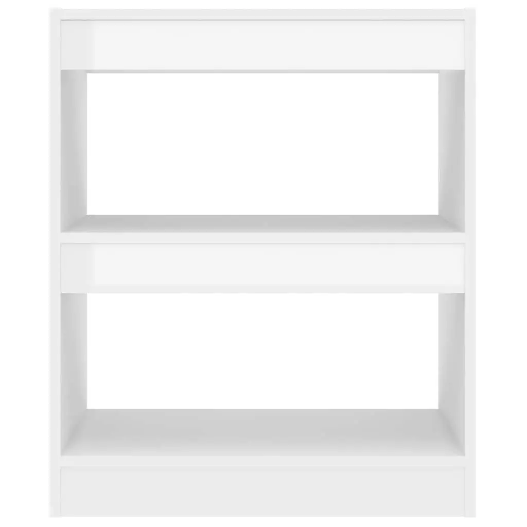 Book Cabinet Room Divider Shelf Storage Organizer 60cm White High Gloss