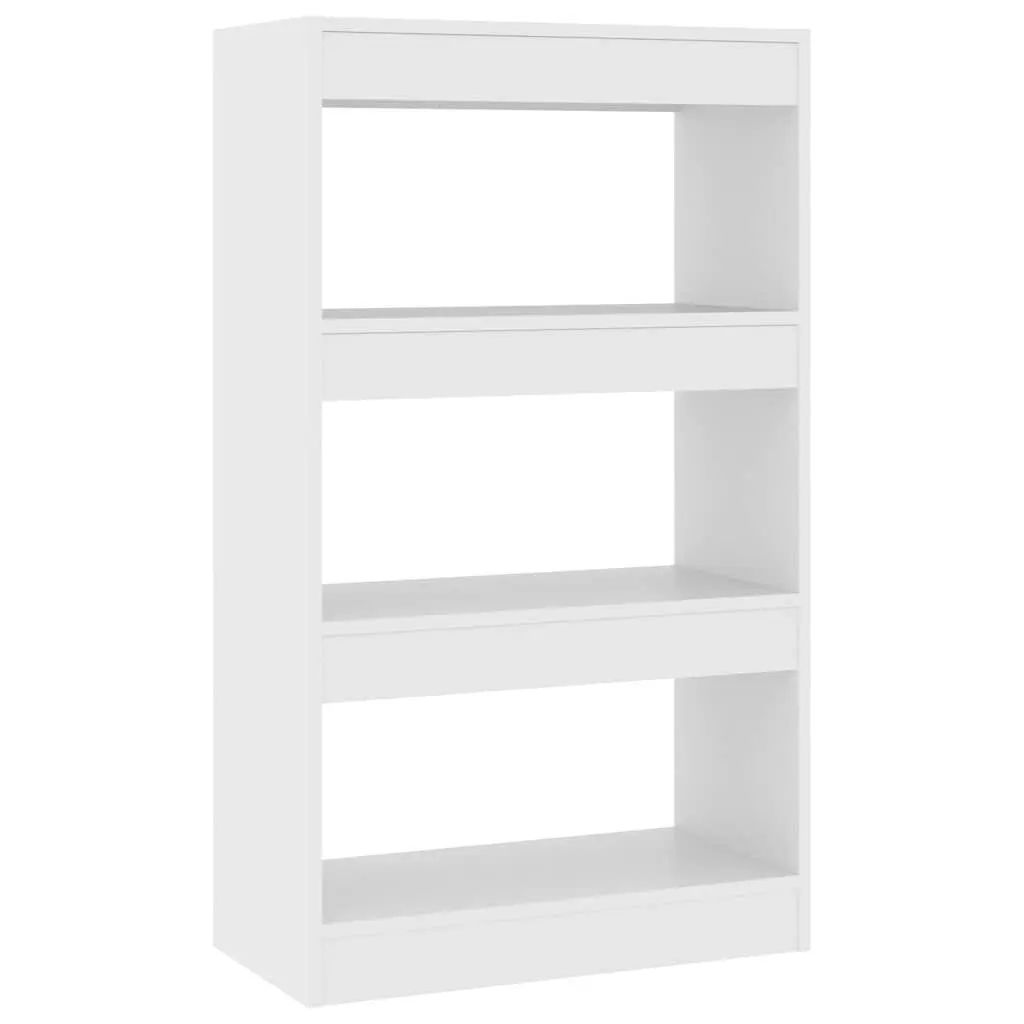 Book Cabinet Room Divider Storage Organiser 60 x 30 x 103 cm White Wooden Shelving Unit