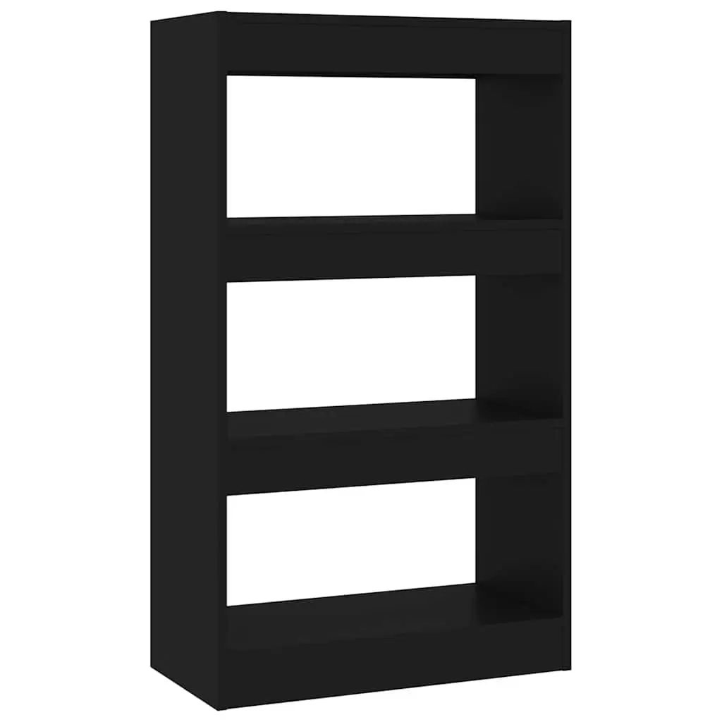 Black Book Cabinet Room Divider Storage Shelf Wooden Bookcase Standing Shelves