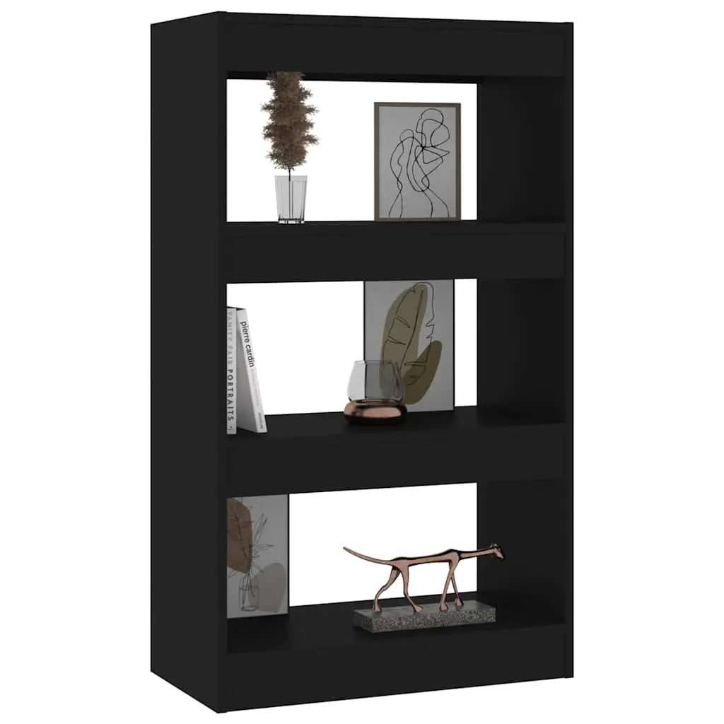 Black Book Cabinet Room Divider Storage Shelf Wooden Bookcase Standing Shelves