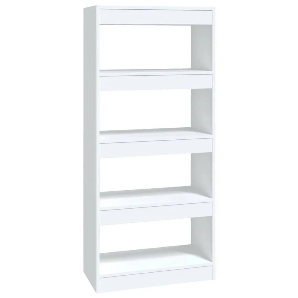 Book Cabinet Room Divider White 60x30x135 cm Engineered Wood Bookshelf Storage