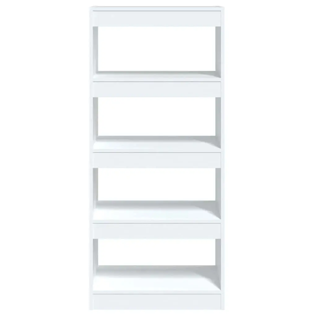 Book Cabinet Room Divider White 60x30x135 cm Engineered Wood Bookshelf Storage