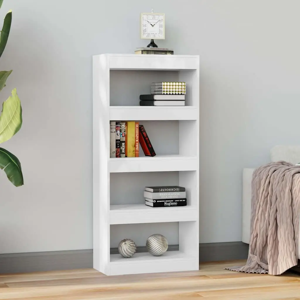White High Gloss Book Cabinet for Storage Needs