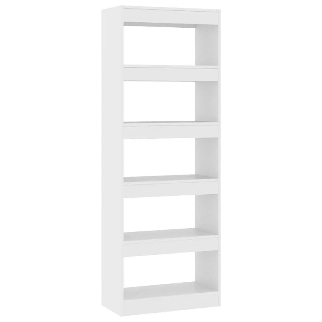 Book Cabinet Room Divider Storage 60x30x166 cm White Engineered Wood