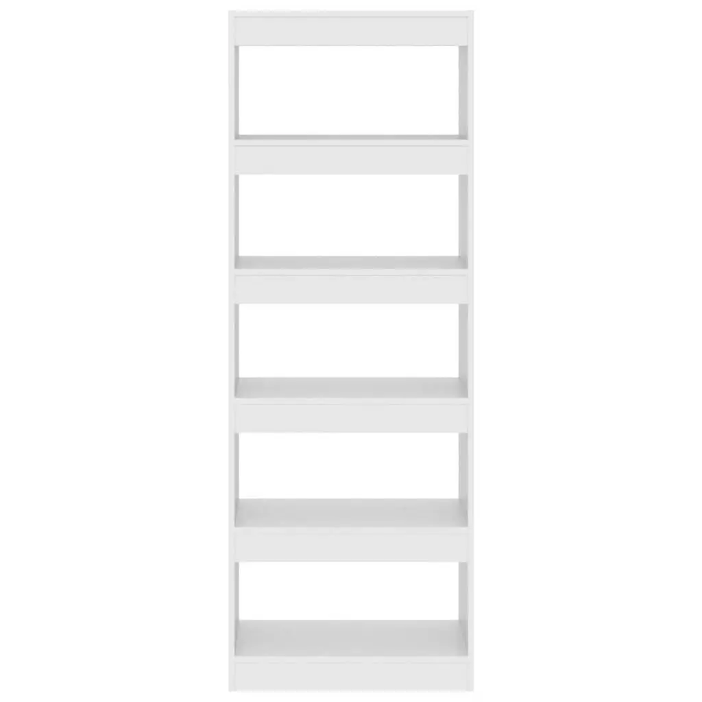 Book Cabinet Room Divider Storage 60x30x166 cm White Engineered Wood