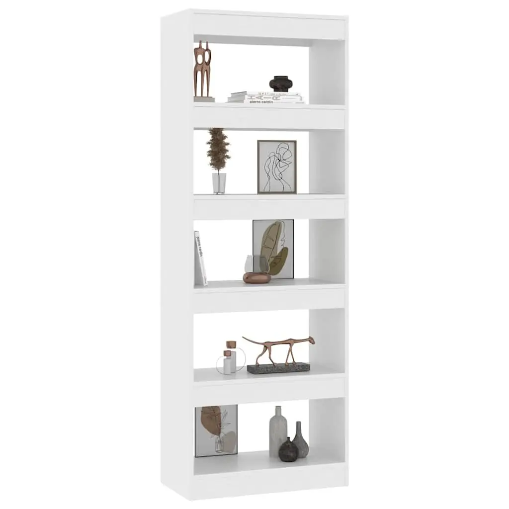 Book Cabinet Room Divider Storage 60x30x166 cm White Engineered Wood