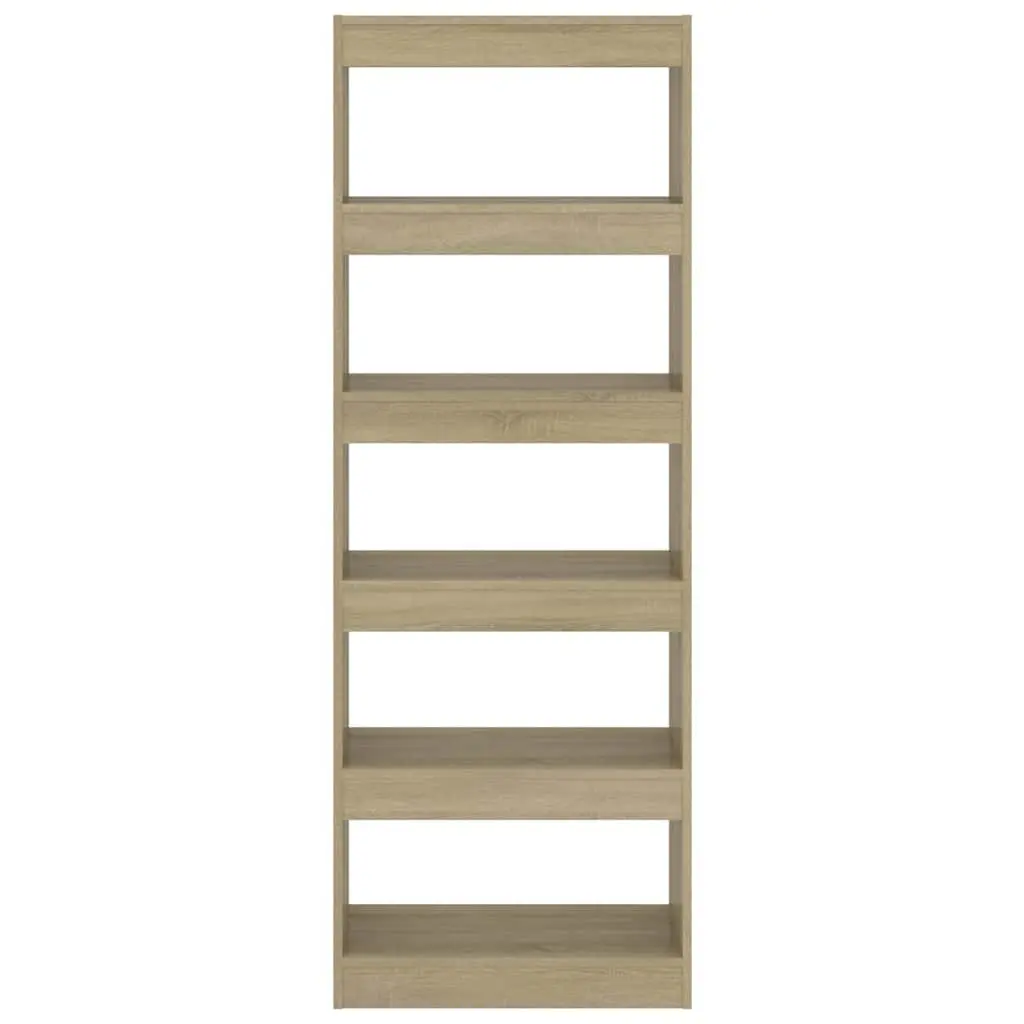 Book Cabinet Room Divider Storage Shelf 60x30x166 cm Brown Engineered Wood