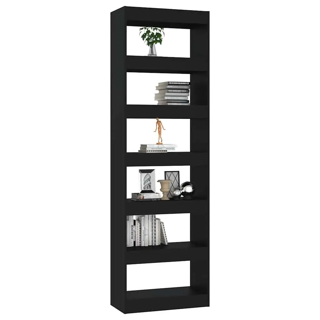 Black Wooden Book Cabinet Room Divider Shelving Unit Storage Organiser