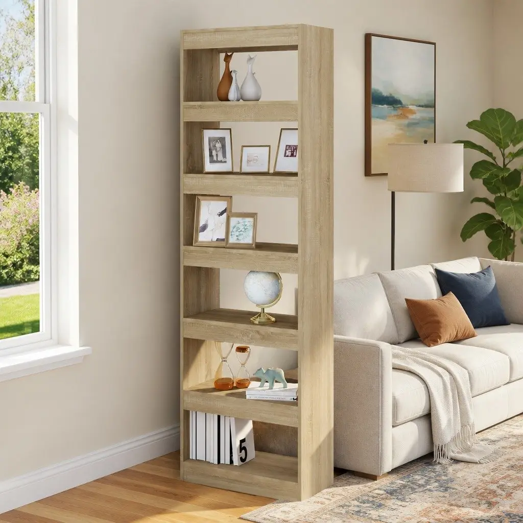 Brown Wooden Book Cabinet with Ample Storage