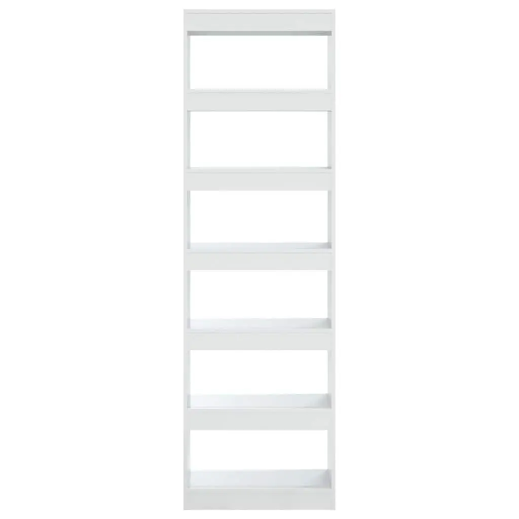 Book Cabinet Room Divider Storage Bookshelf 60W x 30D x 198H cm High Gloss White