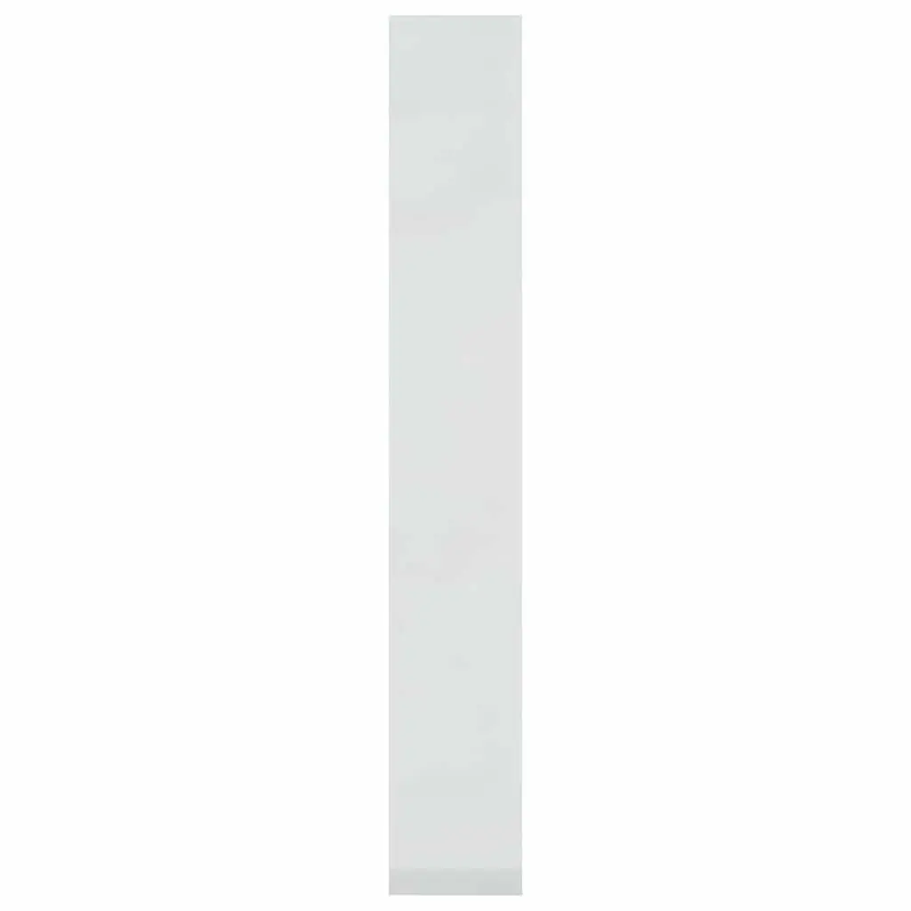 Book Cabinet Room Divider Storage Bookshelf 60W x 30D x 198H cm High Gloss White