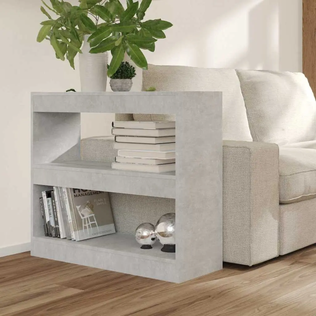 Book Cabinet Room Divider Grey Shelving Storage Bookcase Standing Shelf
