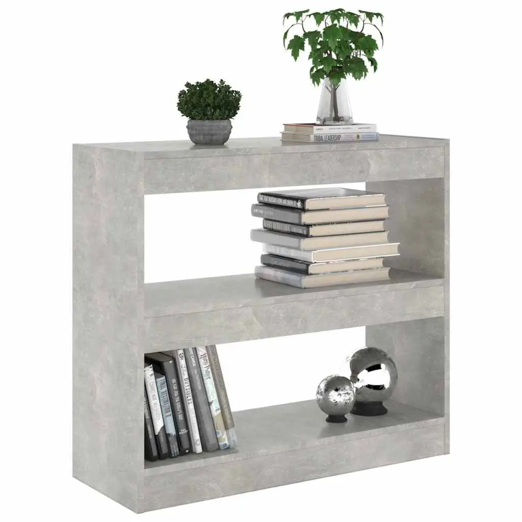 Book Cabinet Room Divider Grey Shelving Storage Bookcase Standing Shelf