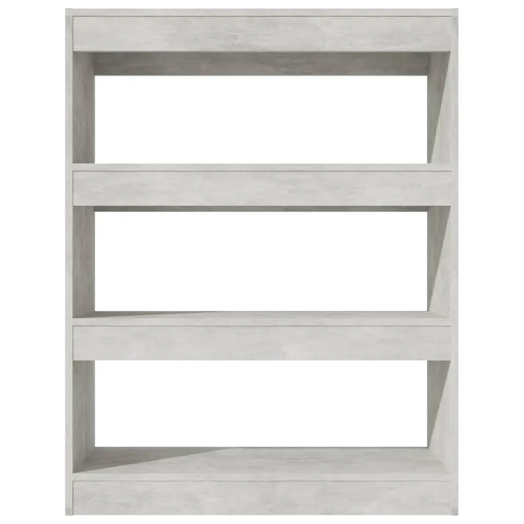 Book Cabinet Storage Organizer Room Divider Grey Engineered Wood Shelving Unit