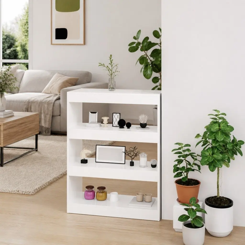 White Book Cabinet with Ample Storage