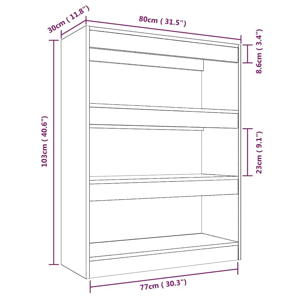White Book Cabinet with Ample Storage