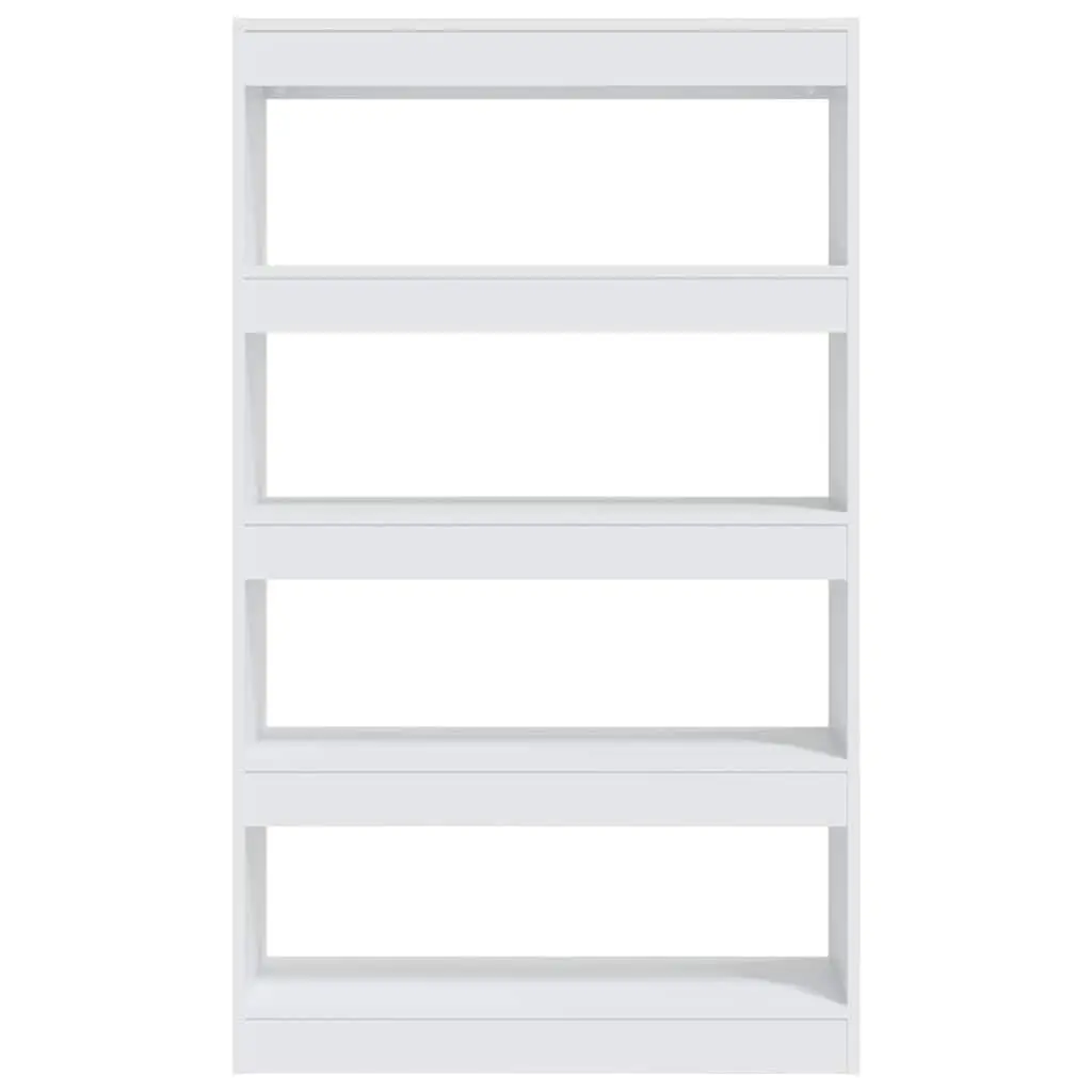 Book Cabinet Room Divider White 80x30x135cm Engineered Wood Shelving Storage