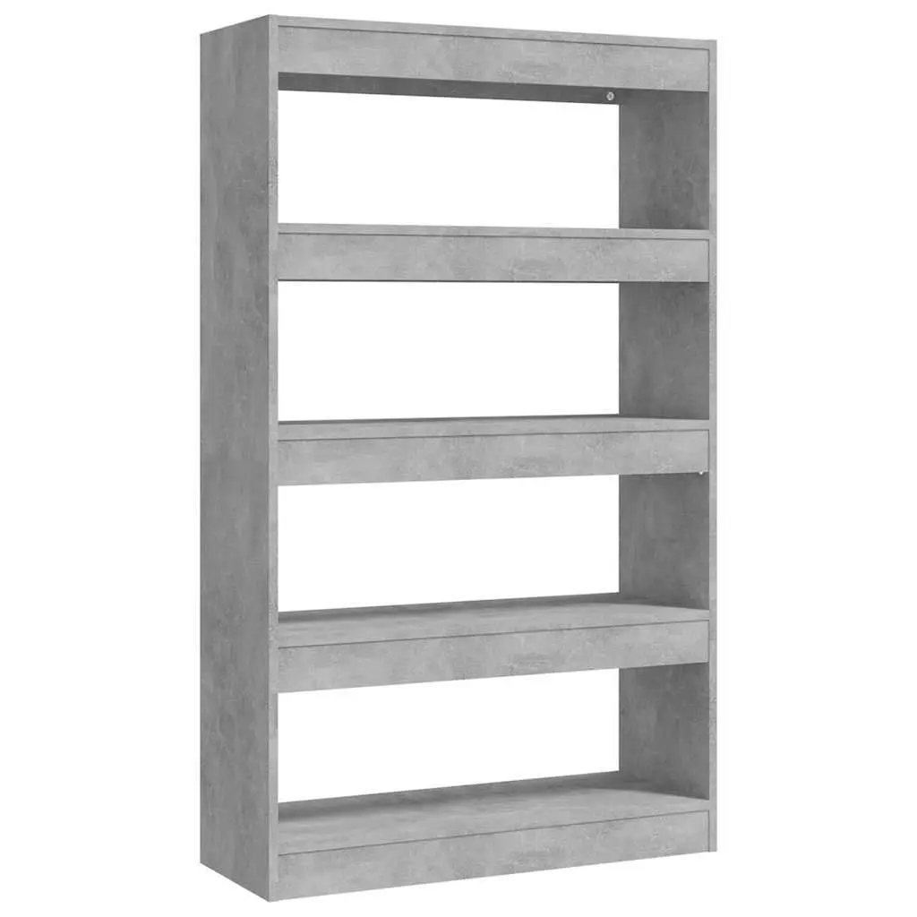Book Cabinet Room Divider Shelving Unit Grey Engineered Wood Storage Bookshelf