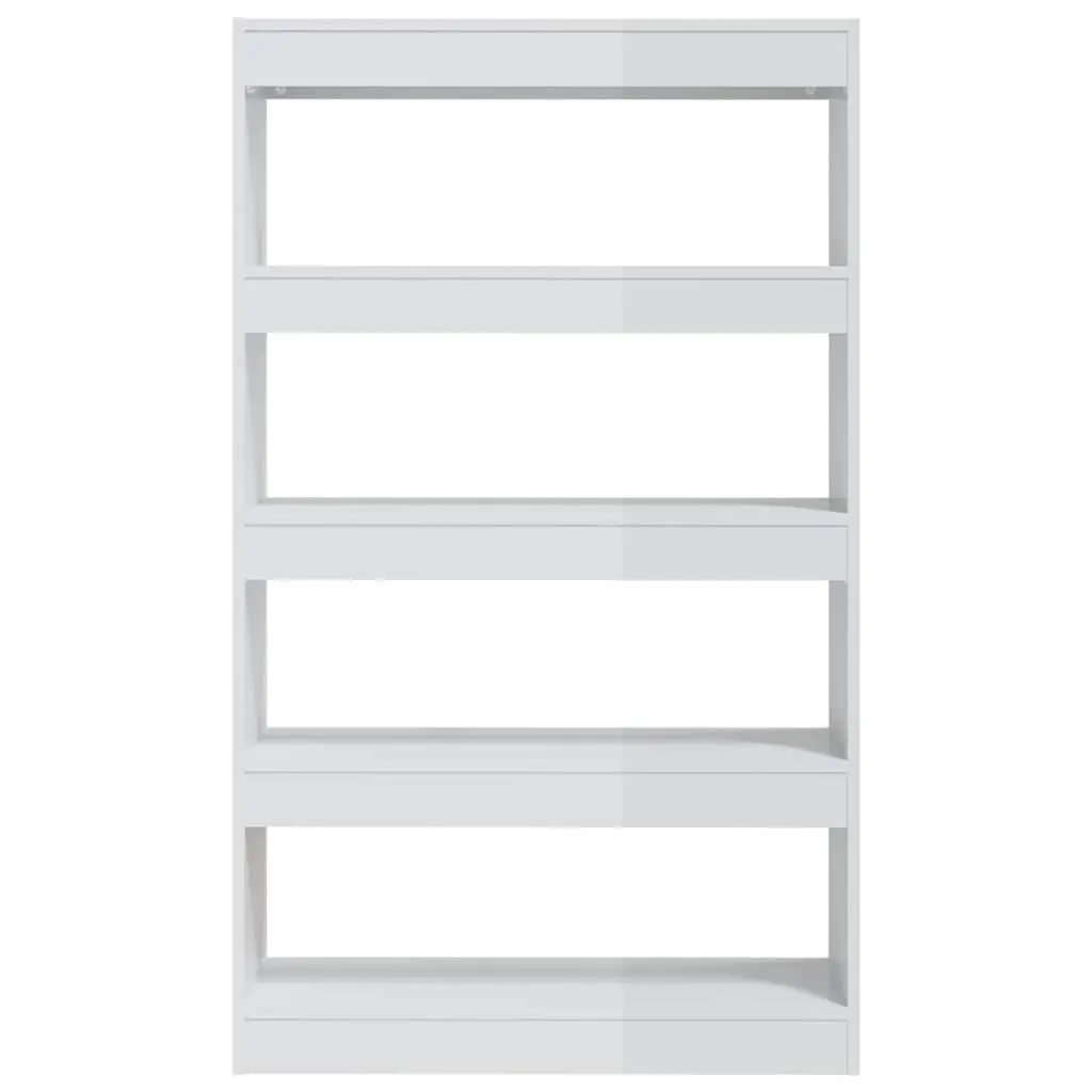 Book Cabinet Room Divider High Gloss White Shelving Unit Storage Organizer