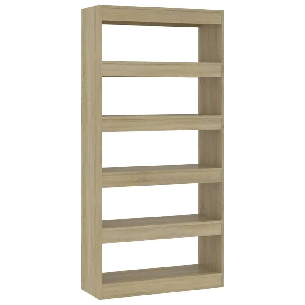 Book Cabinet Room Divider Storage Shelf 80x30x166cm Brown Engineered Wood