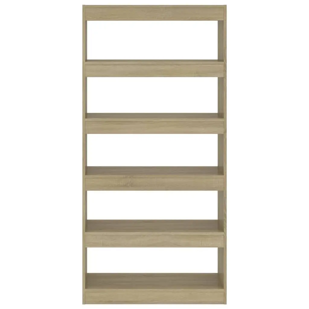Book Cabinet Room Divider Storage Shelf 80x30x166cm Brown Engineered Wood