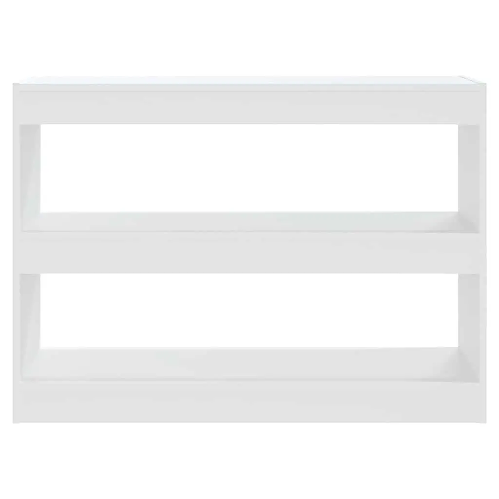 Book Cabinet Room Divider Storage Shelving Unit 100W x 30D x 72H cm White