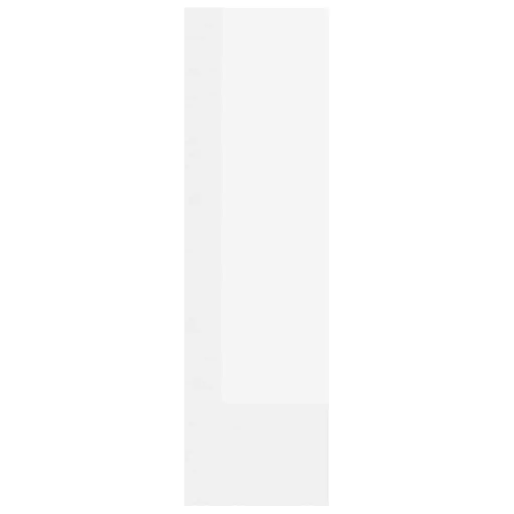High Gloss White Book Cabinet with Ample Storage