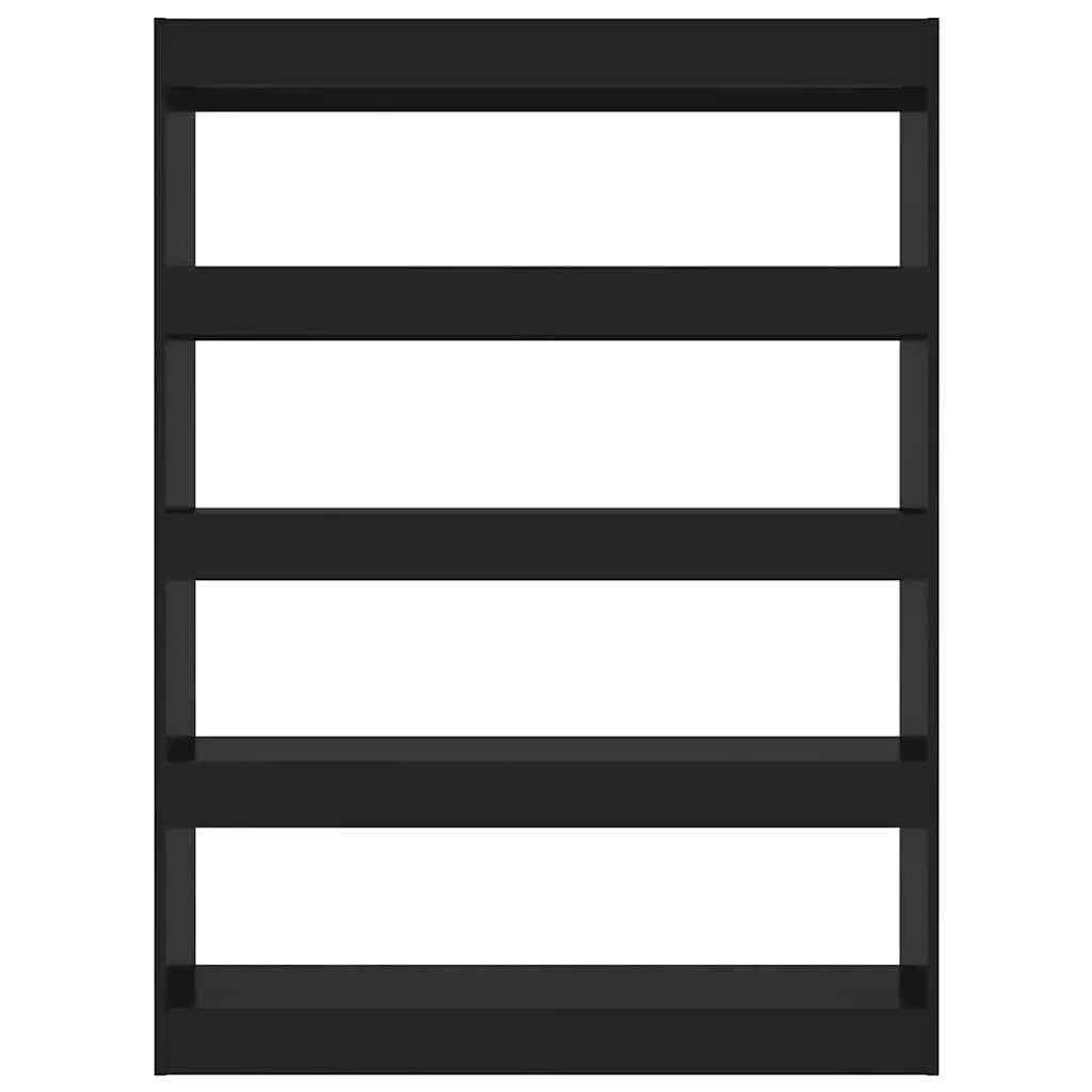 Book Cabinet Room Divider Storage Shelving Unit 100W x 30D x 135H cm Black