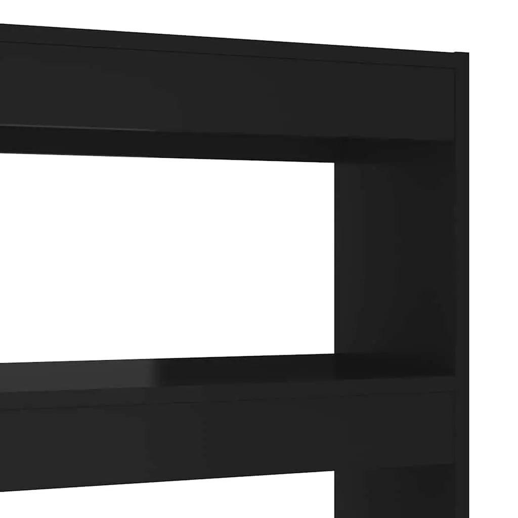 Book Cabinet Room Divider Storage Shelving Unit 100W x 30D x 135H cm Black