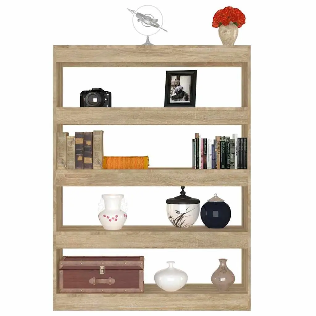 Book Cabinet Room Divider Shelving Unit Storage Organizer 100cm Brown