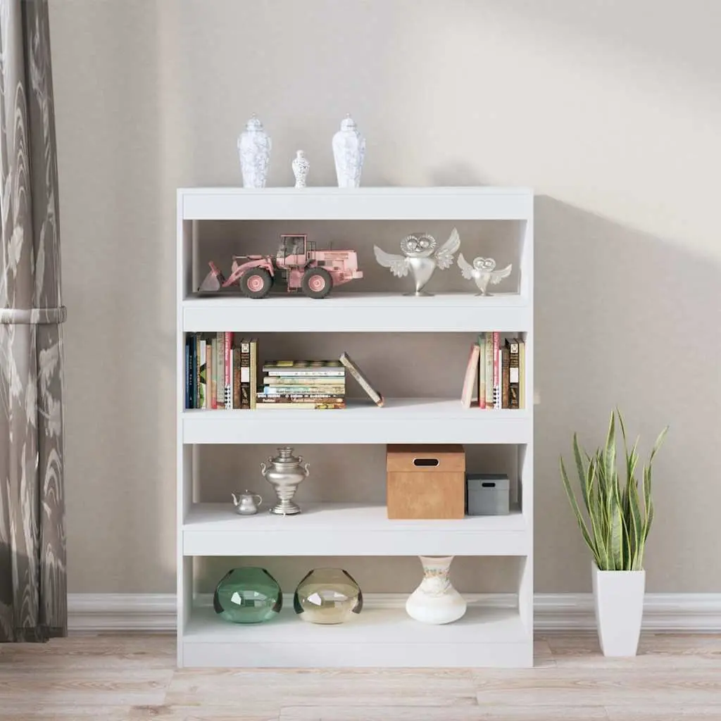 High Gloss White Book Cabinet Room Divider Shelving Unit Storage Organiser