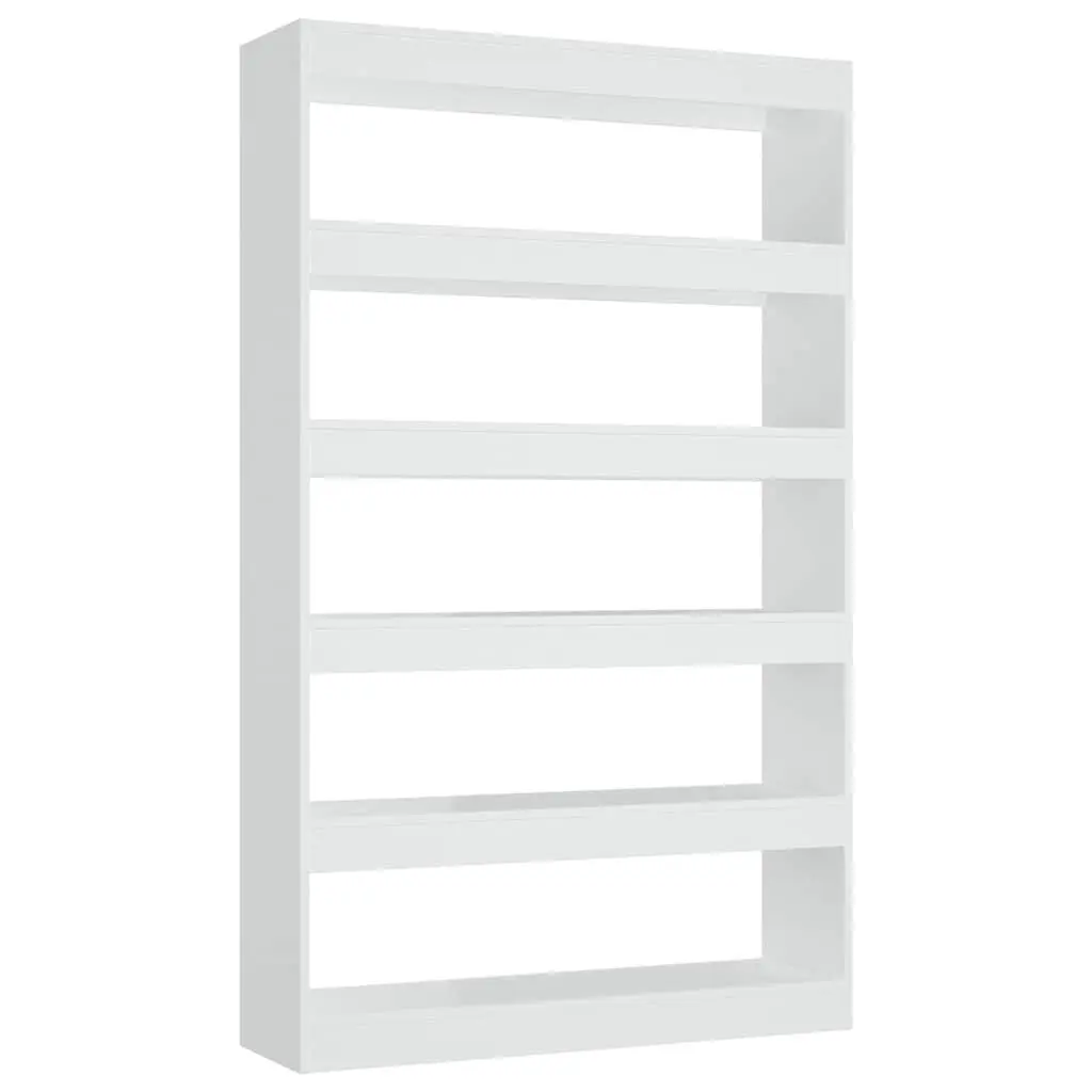 White Wooden Book Cabinet 100x30x166cm