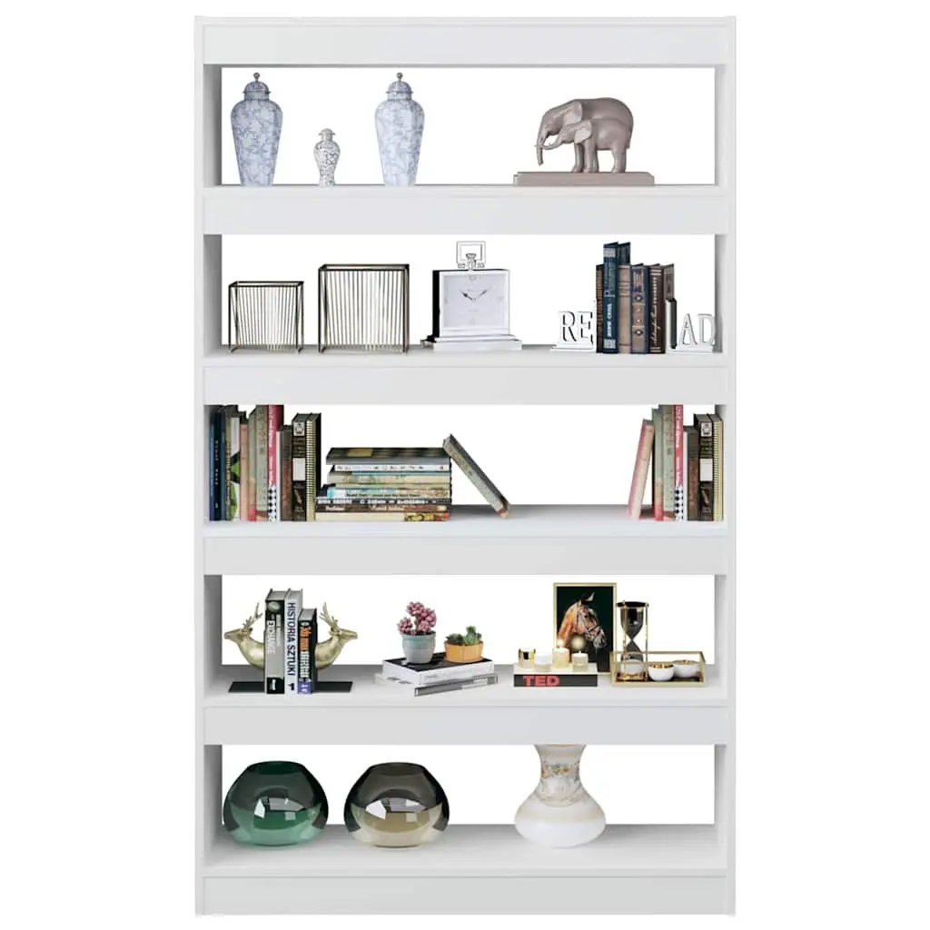 White Wooden Book Cabinet 100x30x166cm
