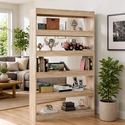 Brown Wooden Book Cabinet: Practical Storage Solution