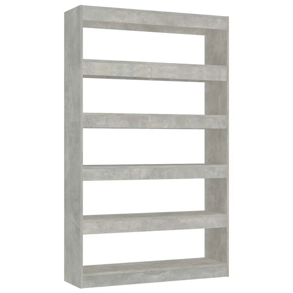 Book Cabinet Room Divider Grey Standing Shelf Storage Organizer Bookcase