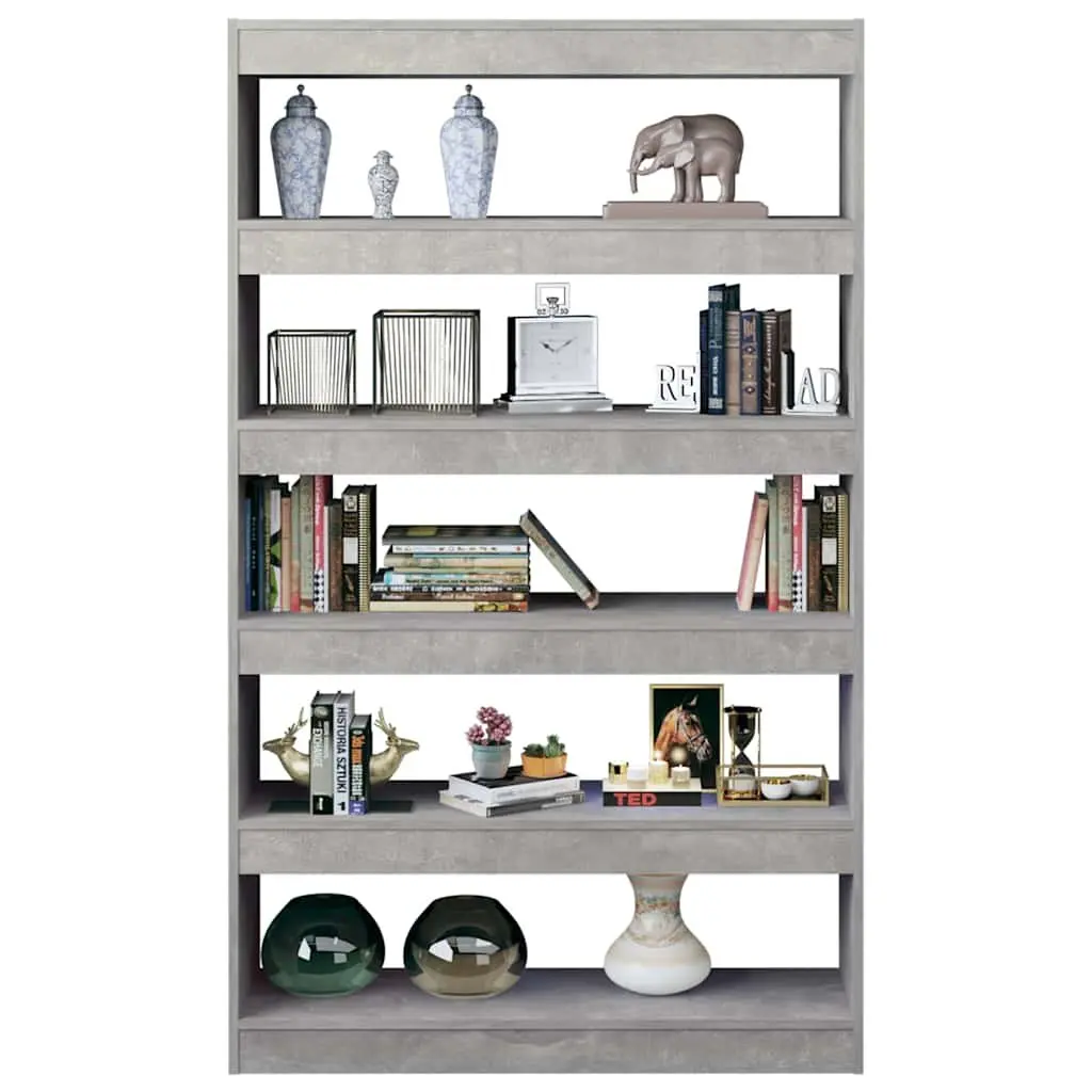 Book Cabinet Room Divider Grey Standing Shelf Storage Organizer Bookcase
