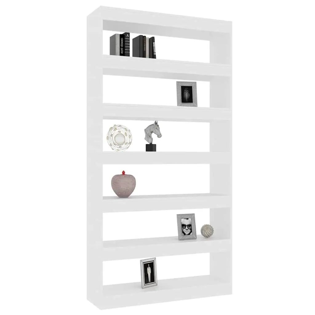 White Book Cabinet 100x30x198 cm for Storage