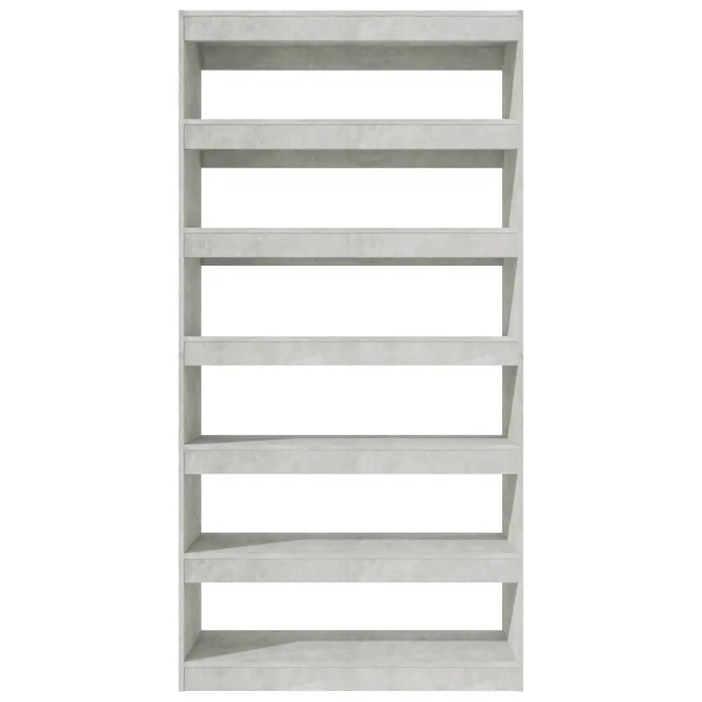 Grey Engineered Wood Book Cabinet & Divider