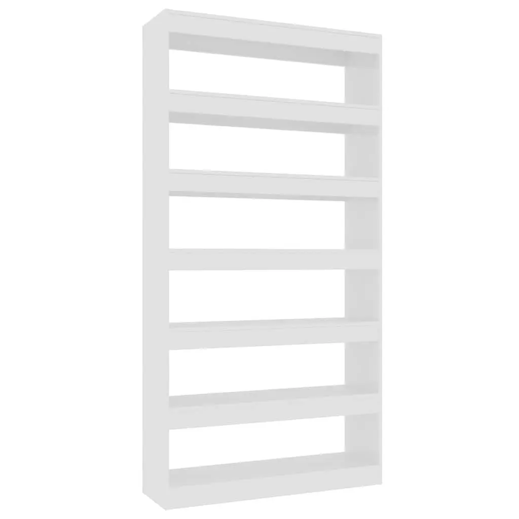 High Gloss White Book Cabinet with Ample Space