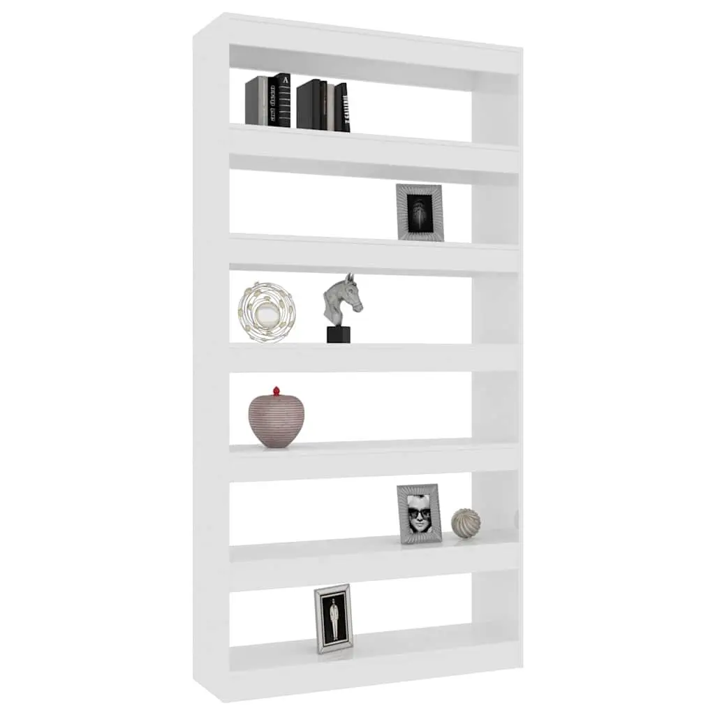 High Gloss White Book Cabinet with Ample Space