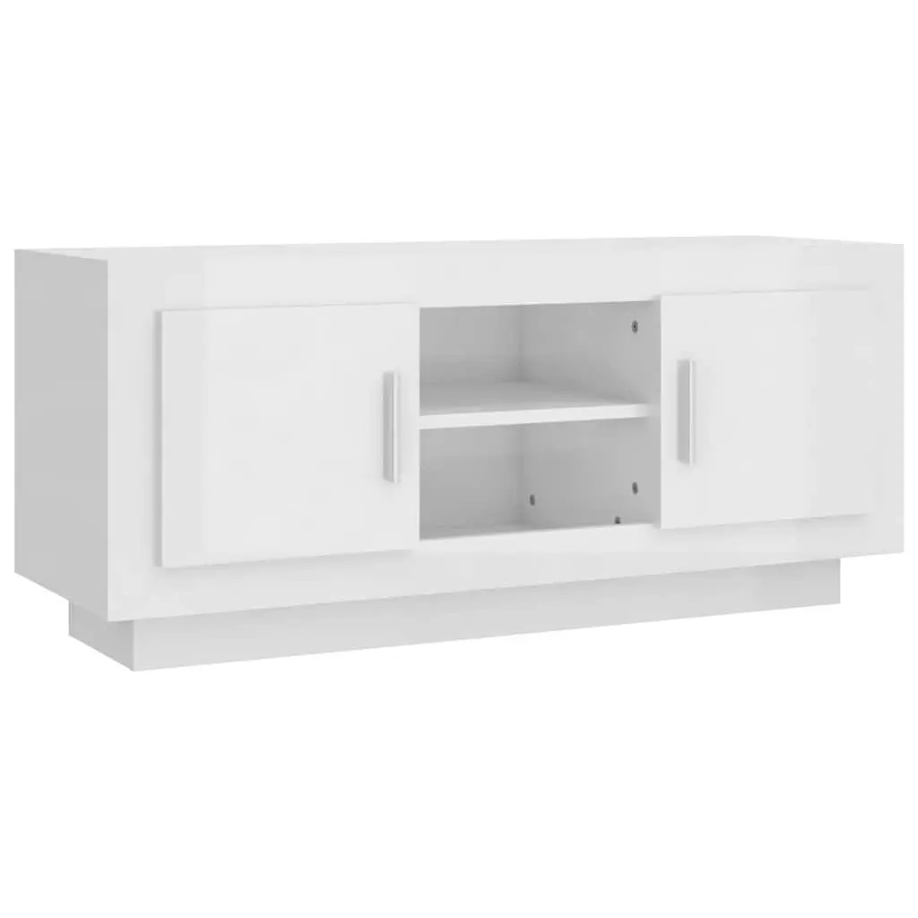 White High Gloss TV Cabinet for Media Needs