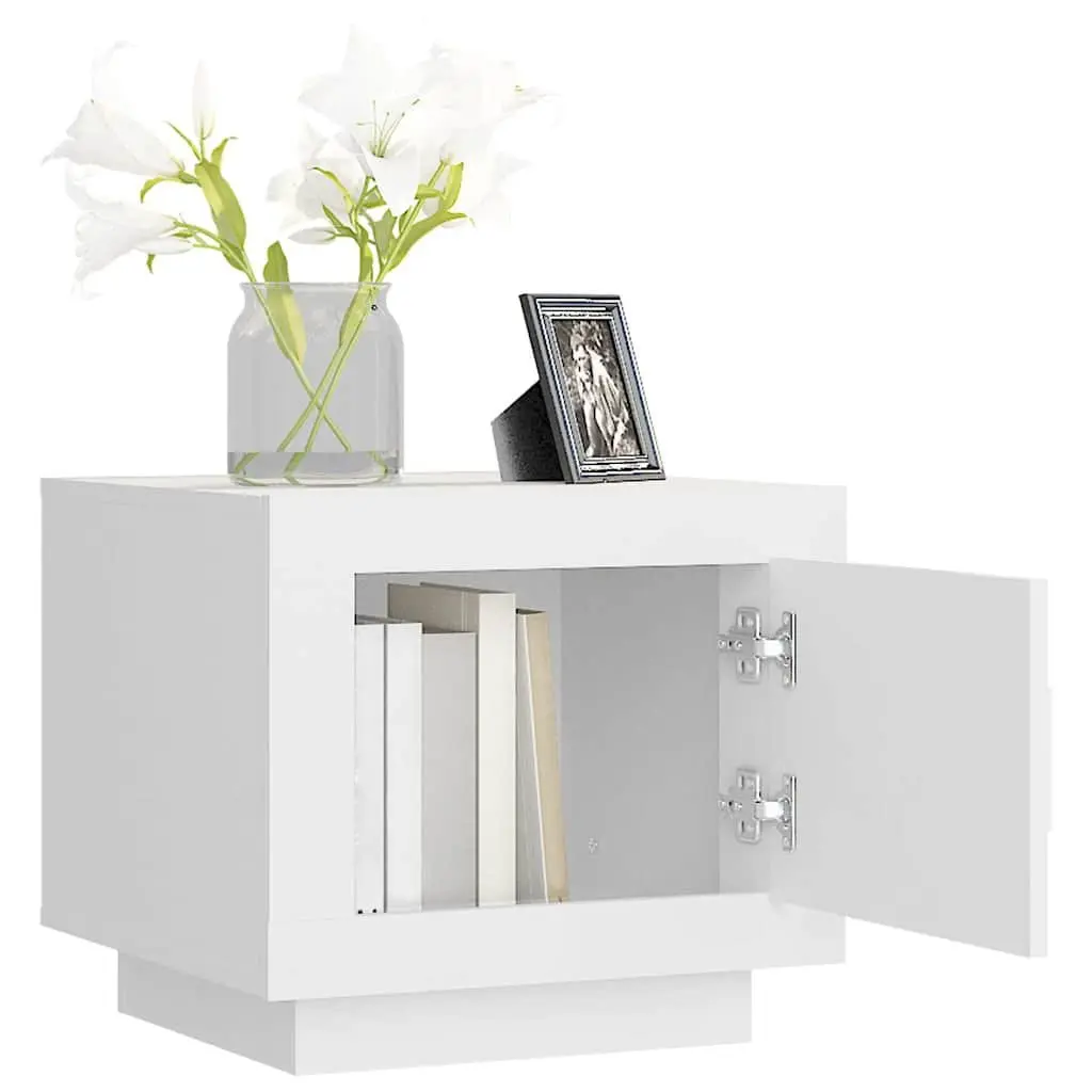 Coffee Table White Storage Cabinet Accent Furniture Living Room Couch Side Table