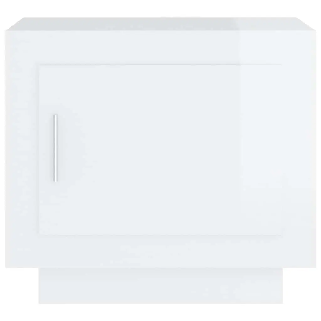 Coffee Table High Gloss White Storage with Door Accent Furniture Living Room