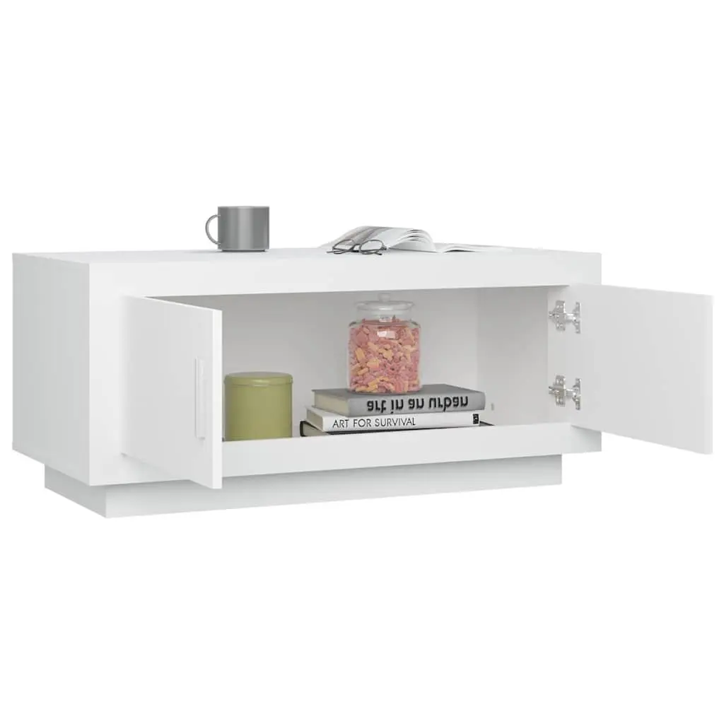 White Coffee Table with Ample Storage