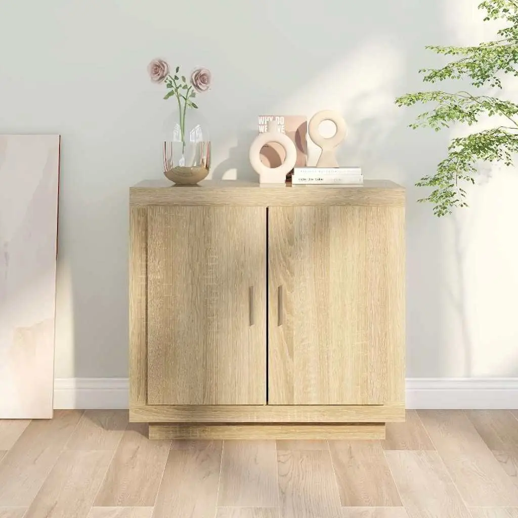 Sideboard Sonoma Oak 80x40x75 cm Engineered Wood Storage Cabinet Buffet