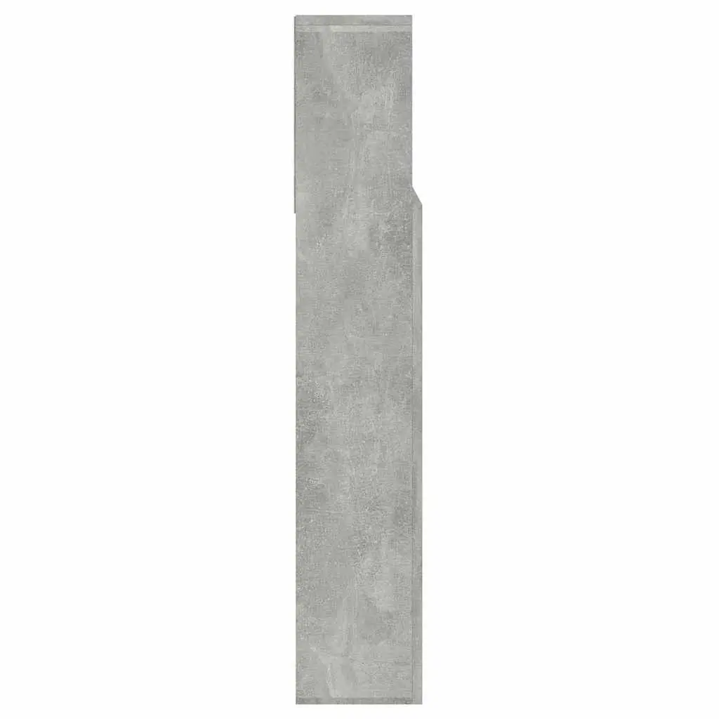 140cm Grey Headboard Cabinet with Storage