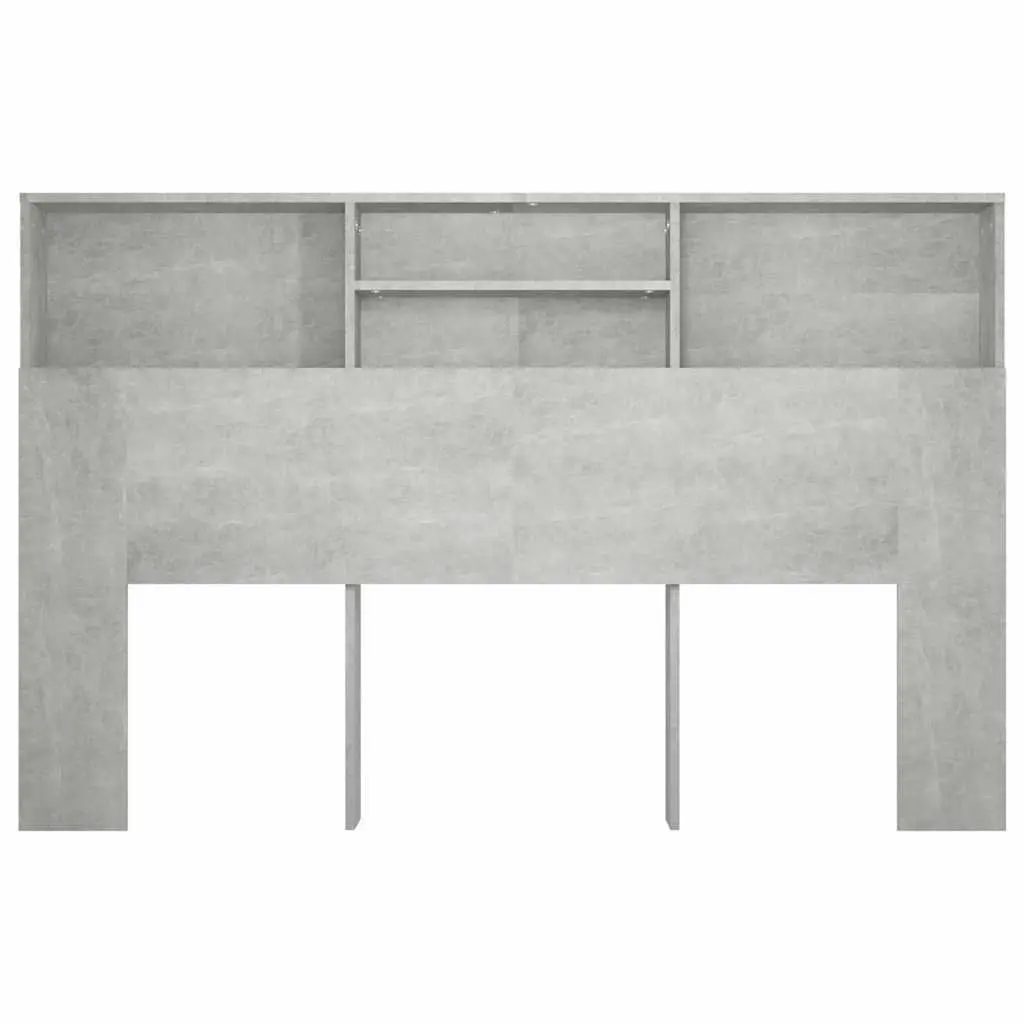 Grey Wall-Mounted Headboard Cabinet for Bedrooms